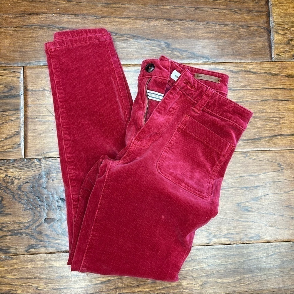 Pilcro and the letterpress‎ high rise skinny corduroy pants